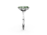 White gold Fancy Green Marquise  Solitaire Diamond Ring with Six-Prong Setting and Tapered Band_19
