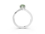 White gold Fancy Green Marquise  Solitaire Diamond Ring with Six-Prong Setting and Tapered Band_20