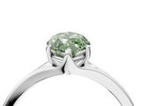 White gold Fancy Green Marquise  Solitaire Diamond Ring with Six-Prong Setting and Tapered Band_21