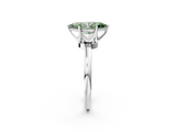 White gold Fancy Green Marquise  Solitaire Diamond Ring with Six-Prong Setting on a Classic Band_22