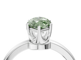 White gold Fancy Green Marquise  Solitaire Diamond Ring with Six-Prong Setting on a Classic Band_24