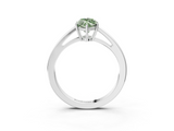White gold Fancy Green Marquise  Solitaire Diamond Ring with Split Shank and Four-Prong Setting_23