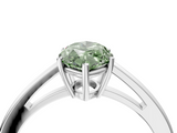 White gold Fancy Green Marquise  Solitaire Diamond Ring with Split Shank and Four-Prong Setting_24