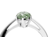 White gold Fancy Green Marquise  Solitaire Diamond Ring with Split Shank and Four-Prong Setting_28