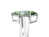 White gold Fancy Green Marquise  Solitaire Diamond Ring with Tapered Band and Four-Prong Setting_52