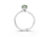 White gold Fancy Green Marquise  Solitaire Diamond Ring with Thin Band and Four-Prong Setting_23