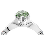 White gold Fancy Green Marquise  Solitaire Diamond Twisted Band with Four-Prong Setting_68