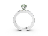 White gold Fancy Green Marquise  Solitaire Diamond with Pave and Channel Set Band_75