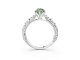 White gold Fancy Green Marquise  Solitaire Floral Milgrain Engagement Ring_41