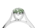 White gold Fancy Green Marquise  Solitaire Heart Prong Engagement Ring with Tapered Band_59