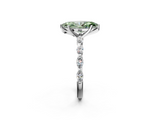 White gold Fancy Green Marquise  Solitaire Marquise Side Stone Prong Setting Ring_46