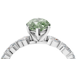 White gold Fancy Green Marquise  Solitaire Marquise Side Stone Prong Setting Ring_48