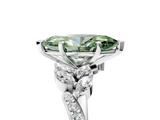 White gold Fancy Green Marquise  Solitaire Marquise Twist Band with Six-Prong Setting_110