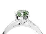 White gold Fancy Green Marquise  Solitaire Pavé Band with Four-Prong Setting_41