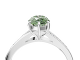 White gold Fancy Green Marquise  Solitaire Pavé Band with Four-Prong Setting_46
