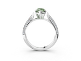 White gold Fancy Green Marquise  Solitaire Pavé Diamond Engagement Ring with Four-Prong Setting_208