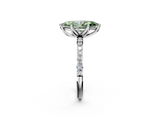 White gold Fancy Green Marquise  Solitaire Pavé Diamond Engagement Ring with Four-Prong Setting_41