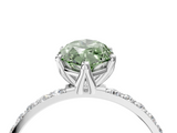 White gold Fancy Green Marquise  Solitaire Pavé Diamond Engagement Ring with Four-Prong Setting_43