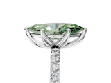 White gold Fancy Green Marquise  Solitaire Pavé Diamond Engagement Ring with Four-Prong Setting_44