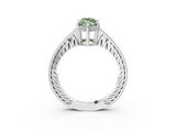 White gold Fancy Green Marquise  Solitaire Pavé Diamond Milgrain Engagement Ring with Four-Prong Setting_6