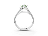 White gold Fancy Green Marquise  Solitaire Pave Split Shank Ring with Four-Prong Setting_108
