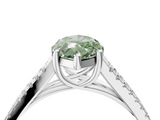 White gold Fancy Green Marquise  Solitaire Split Shank Pavé Diamond Engagement Ring_320