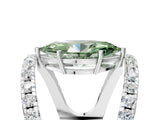 White gold Fancy Green Marquise  Solitaire Split Shank Pave Diamond Ring_89