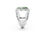 White gold Fancy Green Marquise  Solitaire Split Shank Pave Diamond Ring_92