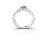 White gold Fancy Green Marquise  Solitaire Split Shank Pave Diamond Ring_92