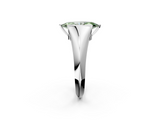White gold Fancy Green Marquise  Solitaire Tension Set Diamond Ring_22