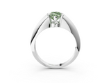 White gold Fancy Green Marquise  Solitaire Tension Set Diamond Ring_23