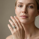 White gold Fancy Green Marquise  Solitaire Tension Set Diamond Ring_38
