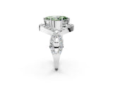 White gold Fancy Green Marquise  Solitaire Twist Band Pavé Diamond Engagement Ring_75