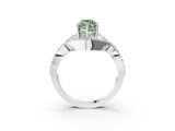 White gold Fancy Green Marquise  Solitaire Twist Band Pavé Diamond Engagement Ring_76