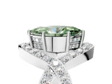 White gold Fancy Green Marquise  Solitaire Twist Band Pavé Diamond Engagement Ring_84