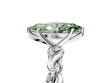 White gold Fancy Green Marquise  Solitaire Twisted Band with Pavé Accents and Four-Prong Setting_25