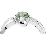 White gold Fancy Green Marquise  Solitaire Twisted Band with Prong Setting_7