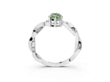 White gold Fancy Green Marquise  Solitaire Twisted Pave Diamond Ring with Four-Prong Setting_15