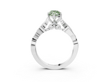 White gold Fancy Green Marquise  Solitaire Vine Band with Milgrain Prong Setting_6