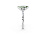 White gold Fancy Green Marquise  Solitaire with Side Baguettes and Channel Set Band_38
