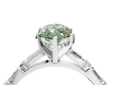 White gold Fancy Green Marquise  Solitaire with Side Baguettes and Channel Set Band_40