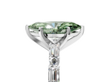 White gold Fancy Green Marquise  Solitaire with Side Baguettes and Channel Set Band_41