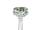 White gold Fancy Green Oval  Brilliant Solitaire Engagement Ring with Six-Prong Setting and Classic Band_24