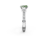 White gold Fancy Green Oval  Cut Channel Set Solitaire Engagement Ring with Prong Setting_22