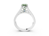 White gold Fancy Green Oval  Cut Channel Set Solitaire Engagement Ring with Prong Setting_23