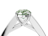 White gold Fancy Green Oval Cut Cut Channel Set Solitaire Ring with Four-Prong Setting_16