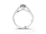 White gold Fancy Green Oval Cut Cut Pave Split Shank Engagement Ring with Four-Prong Setting_15
