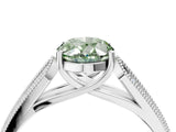White gold Fancy Green Oval Cut Cut Pave Split Shank Engagement Ring with Four-Prong Setting_16