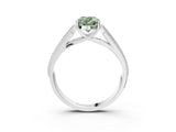 White gold Fancy Green Oval Cut Cut Pave Split Shank Engagement Ring with Four-Prong Setting_3