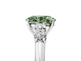 White gold Fancy Green Oval  Cut Diamond Five-Stone Prong Set White Gold Ring_37